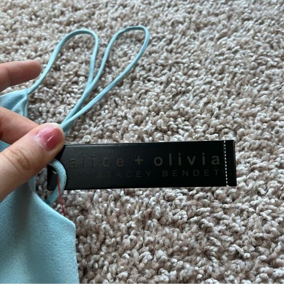 Alice + Olivia Silky Cowl Neck Mini Dress - Picture 4 of 16